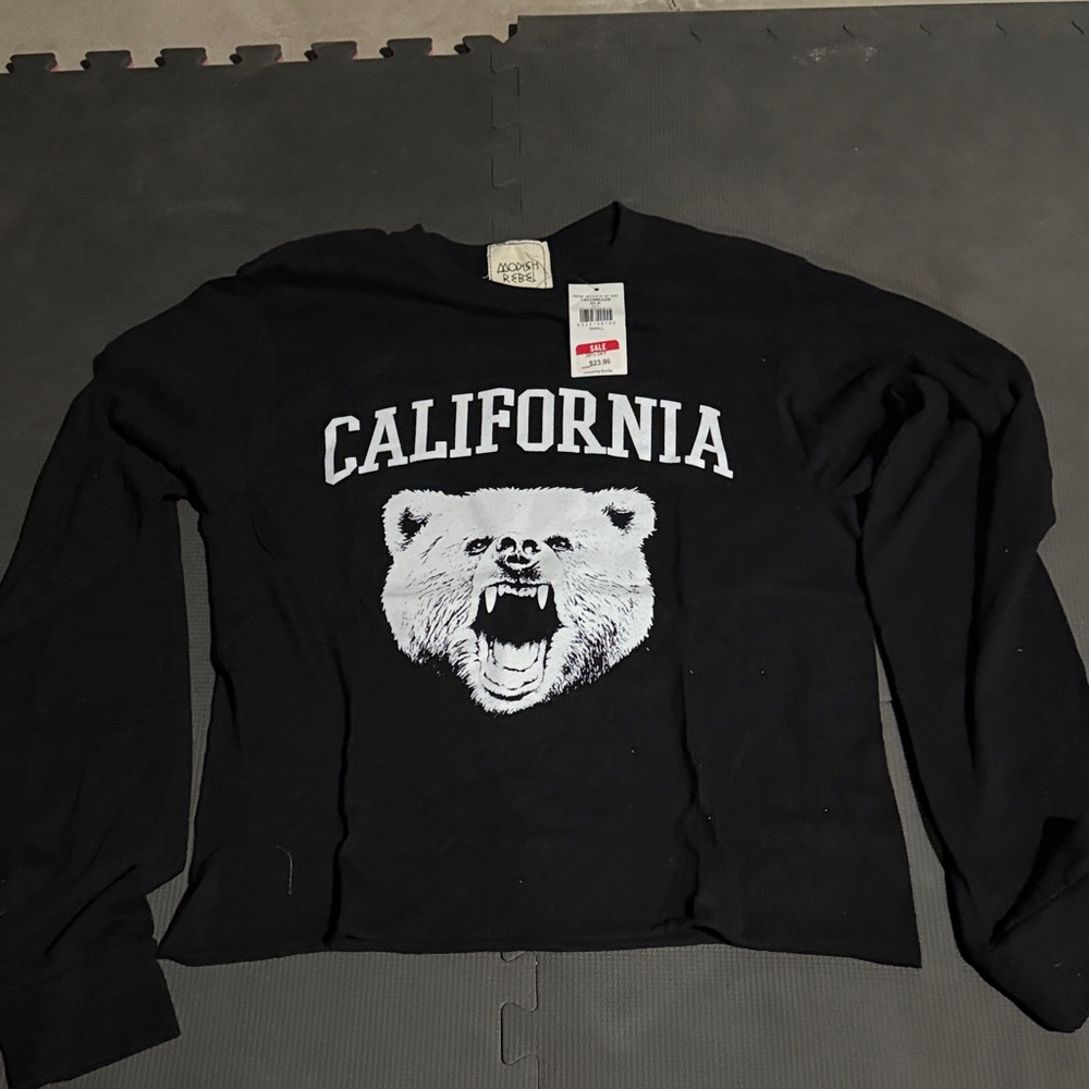 Black Long Sleeve California Bear Tee